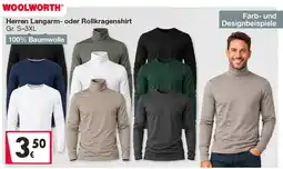 Woolworth Herren Langarm- oder Rollkragenshirt Angebot