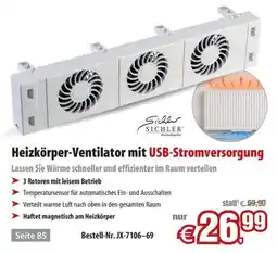 Pearl Heizkörper-Ventilator mit USB-Stromversorgung Angebot