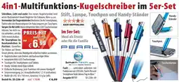 Pearl 4in1-Multifunktions-Kugelschreiber im 5er-Set Angebot