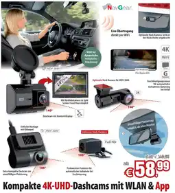 Pearl Kompakte 4K-UHD-Dashcams mit WLAN & App Angebot