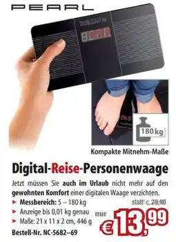Pearl Digital-Reise-Personenwaage Angebot