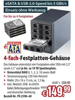 Pearl 4-fach-Festplatten-Gehäuse Angebot
