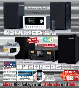 Pearl Micro-HiFi-Anlagen mit Webradio und DAB+ Angebot