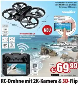 Pearl RC-Drohne mit 2K-Kamera & 3D-Flip Angebot