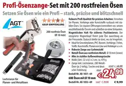 Pearl Profi-Ösenzange-Set mit 200 rostfreien Ösen Angebot