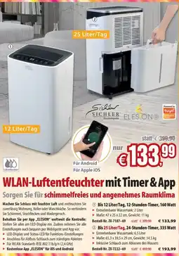 Pearl WLAN-Luftentfeuchter mit Timer & App Angebot
