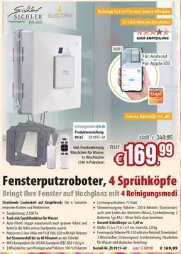 Pearl Fensterputzroboter, 4 Sprühköpfe Angebot