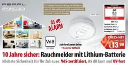 Pearl PEARL 10 Jahre sicher: Rauchmelder mit Lithium-Batterie Angebot