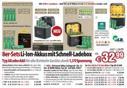 Pearl 8er-Sets Li-Ion-Akkus mit Schnell-Ladebox Angebot