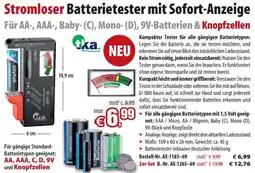Pearl Stromloser Batterietester mit Sofort-Anzeige Angebot