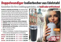 Pearl Doppelwandiger Isolierbecher aus Edelstahl Angebot