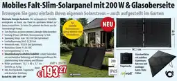 Pearl Mobiles Falt-Slim-Solarpanel mit 200 W & Glasoberseite Angebot