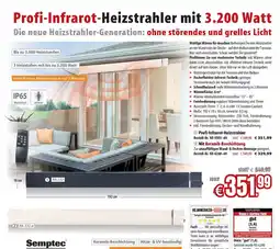 Pearl Profi-Infrarot-Heizstrahler mit 3.200 Watt Angebot