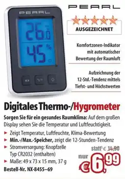 Pearl PEARL Digitales Thermo-/Hygrometer Angebot