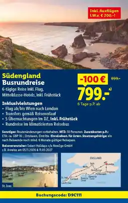 Lidl Südengland Busrundreise Angebot