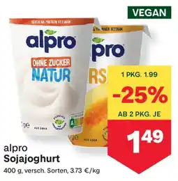 MPreis alpro Sojajoghurt Angebot