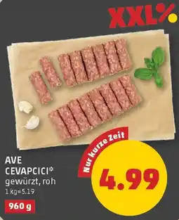 PENNY AVE CEVAPCICI* gewürzt, roh Angebot
