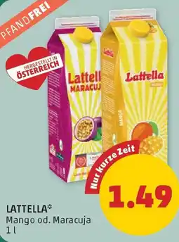 PENNY Lattella Mango od. Maracuja Angebot