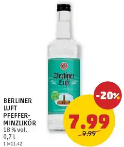 PENNY Berliner Luft Pfeffer-Minzlikör Angebot
