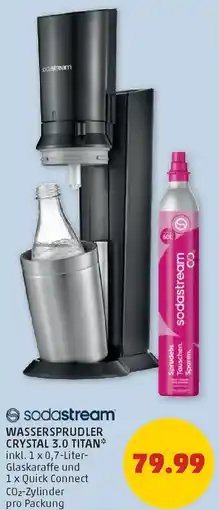 PENNY sodastream WASSERSPRUDLER CRYSTAL 3.0 TITAN* Angebot