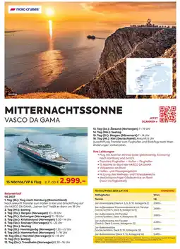 Billa Reisen Mitternachtssonne vasco da gama Angebot