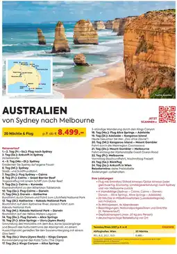 Billa Reisen AUSTRALIEN von Sydney nach Melbourne Angebot