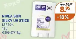 Müller Nivea Sun Silky UV Stick Angebot