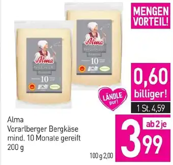 Sutterlüty Alma Vorarlberger Bergkäse Angebot