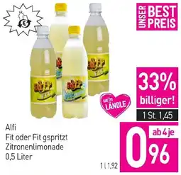 Sutterlüty Alfi Fit oder Fit gspritzt Zitronenlimonade Angebot