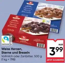 Maximarkt Weiss Herzen, Sterne und Brezeln Angebot