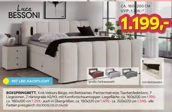 Möbelix Luca Bessoni Boxspringbett Elysia Angebot