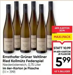 Maximarkt Ernsthofer Grüner Veltliner Ried Kollmütz Federspiel Angebot