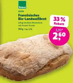 Denn's Biomarkt Bioland Moin Französisches Bio-Landweißbrot Angebot