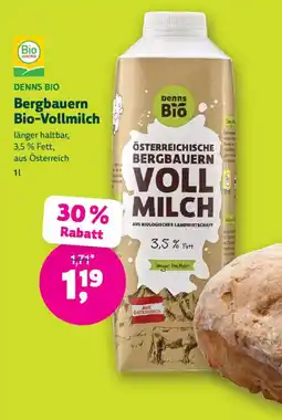 Denn's Biomarkt Denns Bio Bergbauern Bio-Vollmilch Angebot