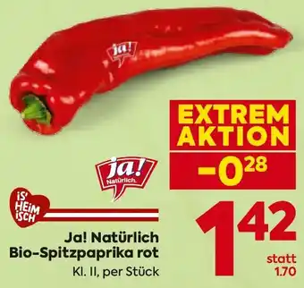 Billa Ja! Natürlich Bio-Spitzpaprika rot Angebot