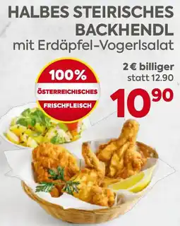 Billa Halbes Steirisches Backhendl mit Erdäpfel-Vogerlsalat Angebot