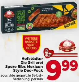 Billa Hofstädter Die Grillerei Spare Ribs Mexican Style Duo-Pack Angebot