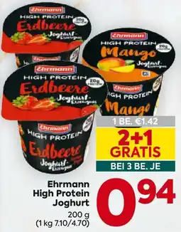 Billa Ehrmann High Protein Joghurt Angebot