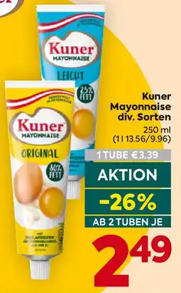 Billa Kuner Mayonnaise Angebot
