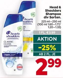 Billa Head & Shoulders Shampoo Angebot