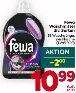 Billa Fewa Black Waschmittel Angebot