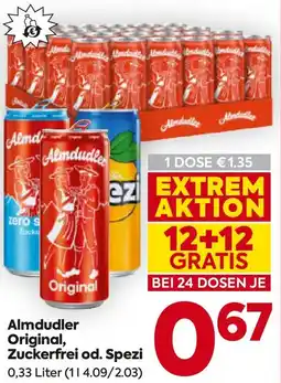 Billa Almdudler Original, Zuckerfrei od. Spezi Angebot