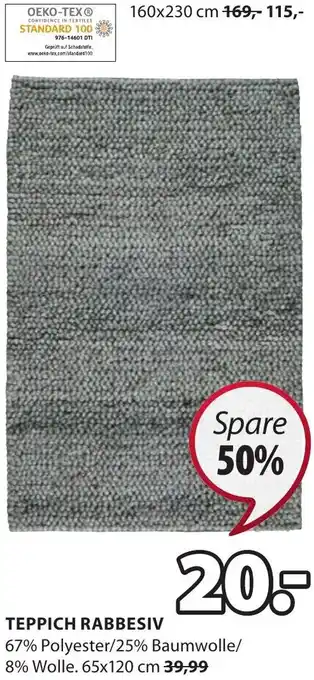 JYSK Teppich Rabbesiv 65x120 cm Angebot