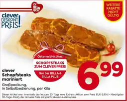 Billa clever Schopfsteaks mariniert Angebot