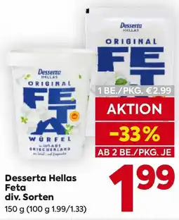 Billa Desserta Hellas Feta Angebot