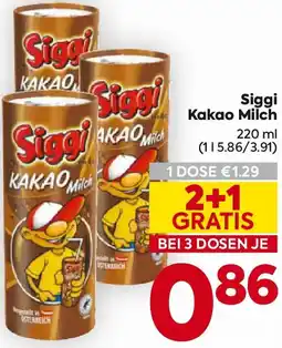 Billa Siggi Kakao Milch Angebot