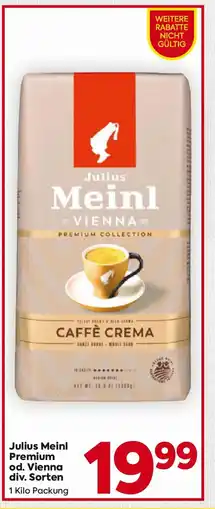 Billa Julius Meinl Caffè Crema Angebot