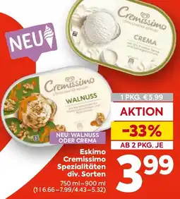 Billa Eskimo Cremissimo Spezialitäten Angebot