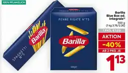 Billa Barilla Blue Box od. Integrale Angebot