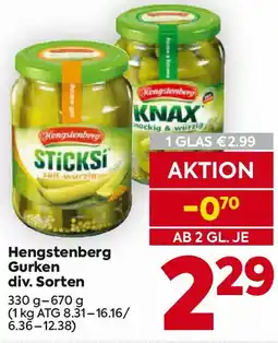Billa Hengstenberg Gurken Angebot